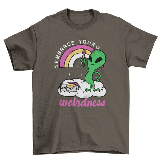 Alien Pride Rainbow T-shirt - Pride Fire - VX260749UNGT1M2XL - T-shirts