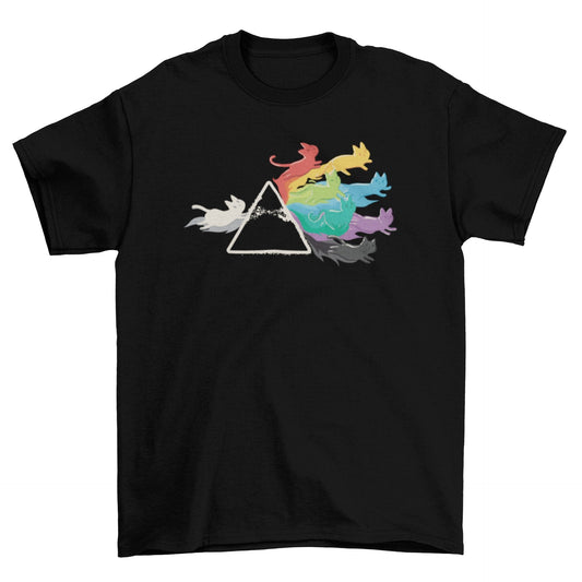 Cat Rainbow Prism t-shirt - Pride Fire - VX246399UNGT1B2XL - T-shirts