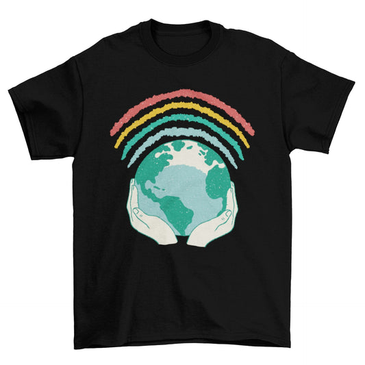 Earth Rainbow T-shirt - Pride Fire - VX195313UNGT1B2XL - T-shirts