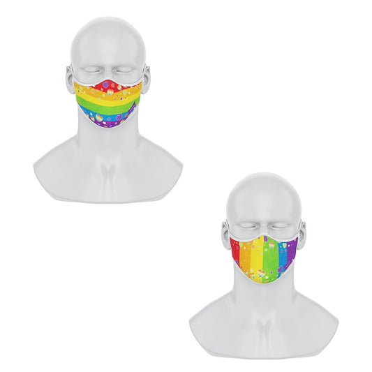 Face Masks Rainbow - 2pcs - Pride Fire - FCM-MSK-RBW - accessories