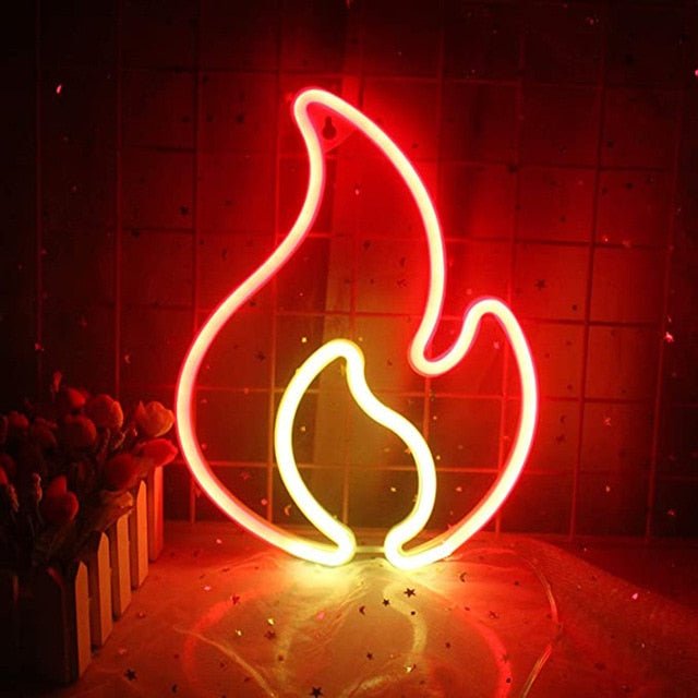 Fire Flame Neon Sign LED Light - Pride Fire - 773463_M3DATOG -