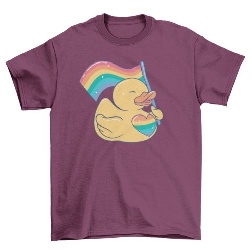 LGBTQ Rubber Duck t-shirt - Pride Fire - VX252178UNGT5R2XL - T-shirts