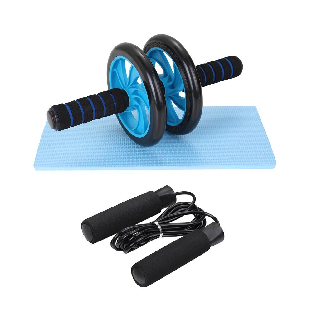 Muscle Exercise Equipment Abdominal Press Wheel Roller Home Fitness Equipment Gym Roller Trainer with Push UP Bar Jump Rope - Pride Fire - 14303_NANNZVS -