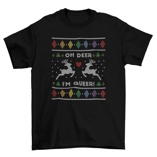 Queer Ugly Christmas t-shirt - Pride Fire - VX279684UNGT1B2XL - T-shirts