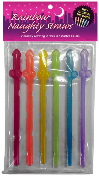 Rainbow Cock Straws - Pride Fire - KG-NVS98 - Accessories