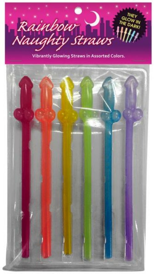 Rainbow Cock Straws - Pride Fire - KG-NVS98 - Accessories
