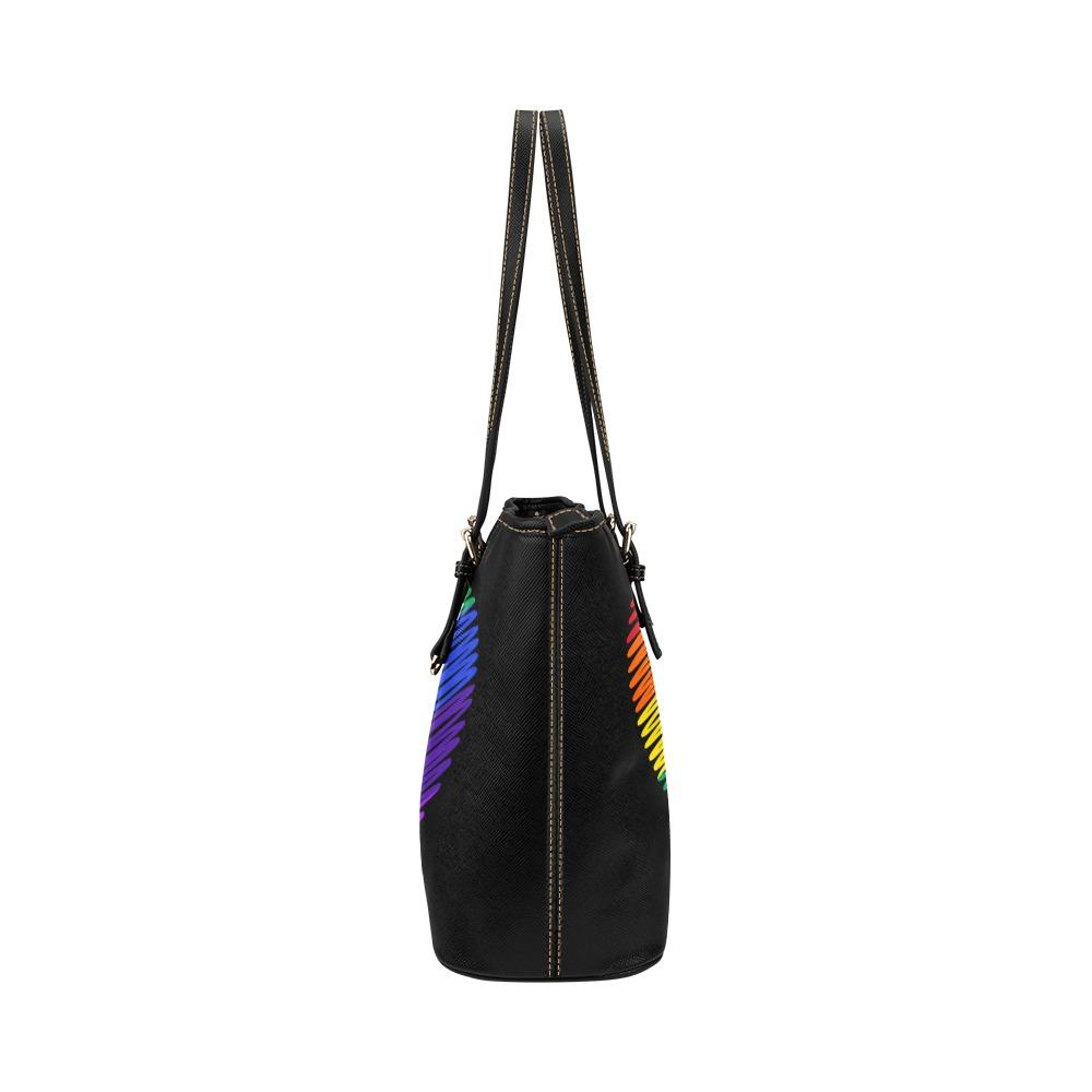 Rainbow Heart Tote - Black - Pride Fire - D5807564 - Handbags