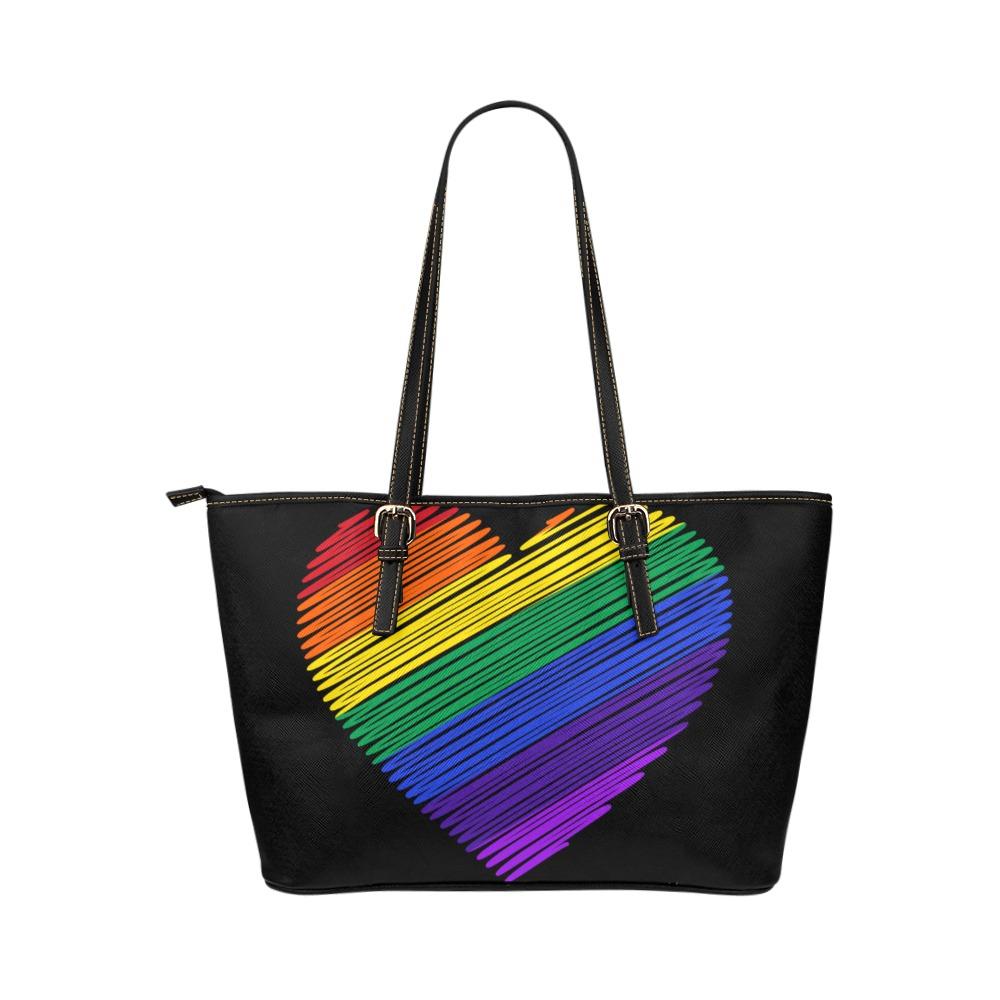 Rainbow Heart Tote - Black - Pride Fire - D5807564 - Handbags
