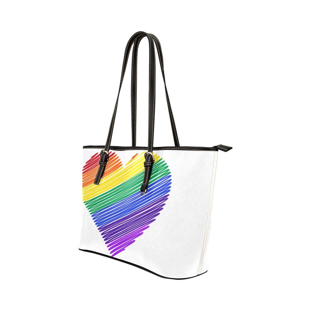 Rainbow Heart Tote - White - Pride Fire - D5807563 - Handbags