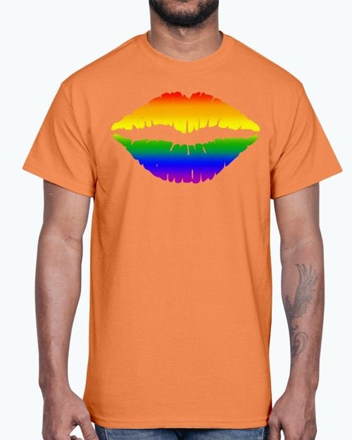 Rainbow Kiss/Lips Cotton Tee - Pride Fire - FUEL-5040BA3 - T-shirts