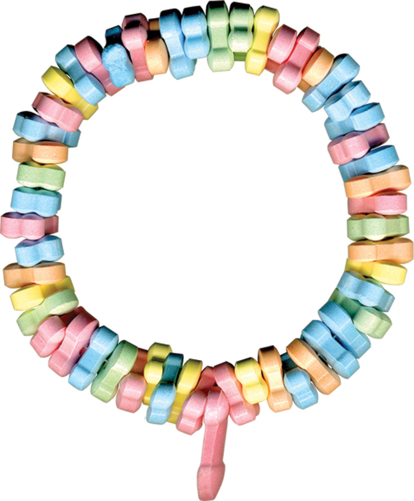 Rainbow Penis Candy Necklace - Pride Fire - HTP2157 - Accessories