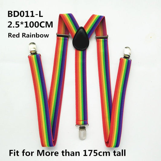 Rainbow Stripes Suspenders - Pride Fire - EJTIBH6 - Accessories