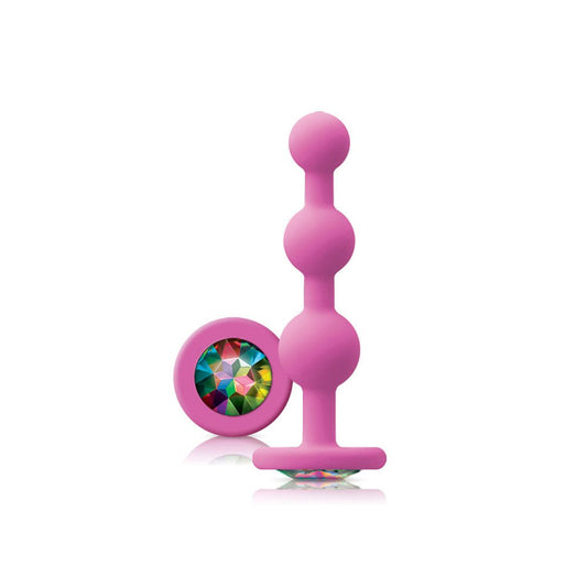 Ripple Rainbow Gem Butt Plug - Pink - Pride Fire - NSN0510-94 - Accessories