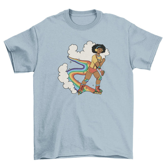 Rollerskating on a Rainbow t-shirt - Pride Fire - VX295589UNGT4N2XL - T-shirts