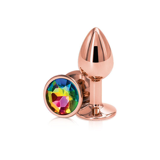 Rose Gold Butt Plug - Small - Rainbow - Pride Fire - NSN0961-19 - Accessories