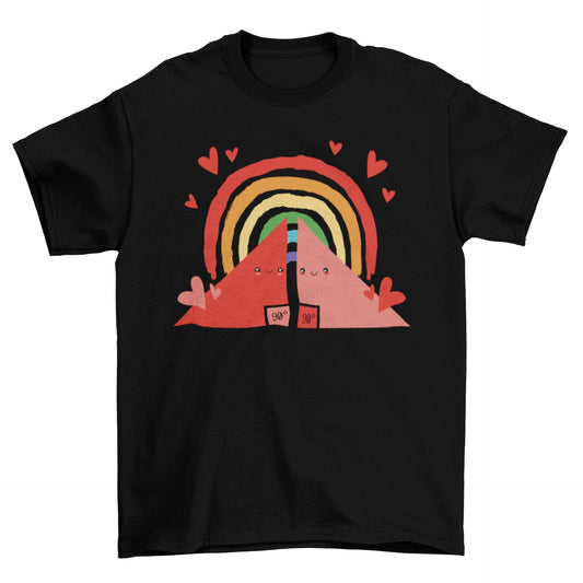Triangles Rainbow T-shirt - Pride Fire - VX176527UNGT1B2XL - T-shirts