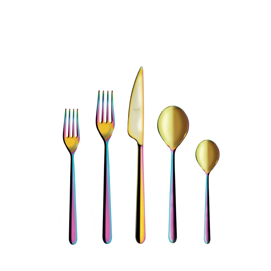 5 pcs Place Setting Linea Rainbow - Pride Fire - 109922005 - Home & Kitchen