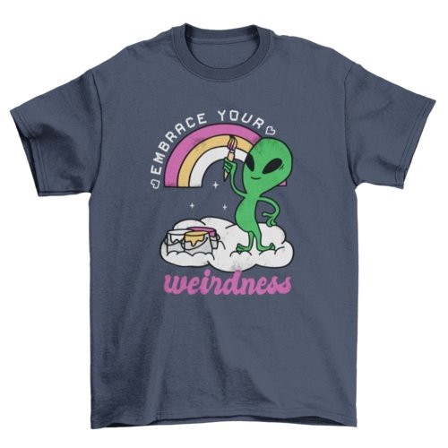 Alien Pride Rainbow T-shirt - Pride Fire - VX260749UNGT1N2XL - T-shirts