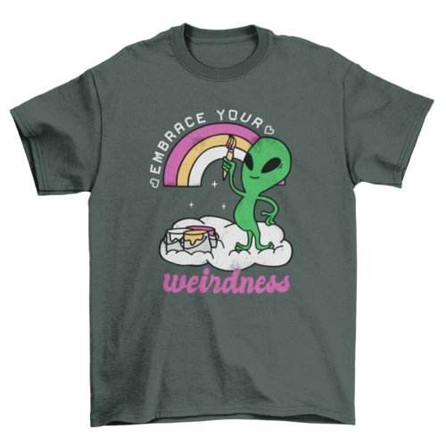 Alien Pride Rainbow T-shirt - Pride Fire - VX260749UNGT2F2XL - T-shirts