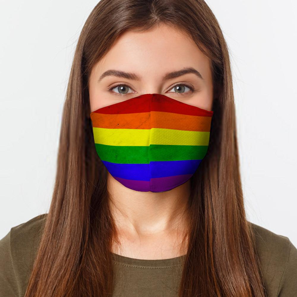 Gay Pride Flag Face Cover - Pride Fire - FM1459-L-MUL - Healthcare