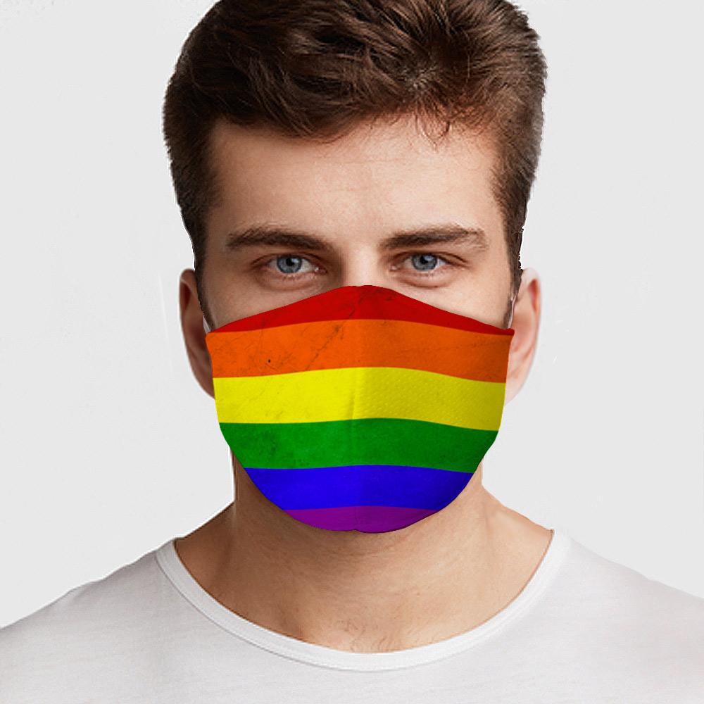 Gay Pride Flag Face Cover - Pride Fire - FM1459-L-MUL - Healthcare