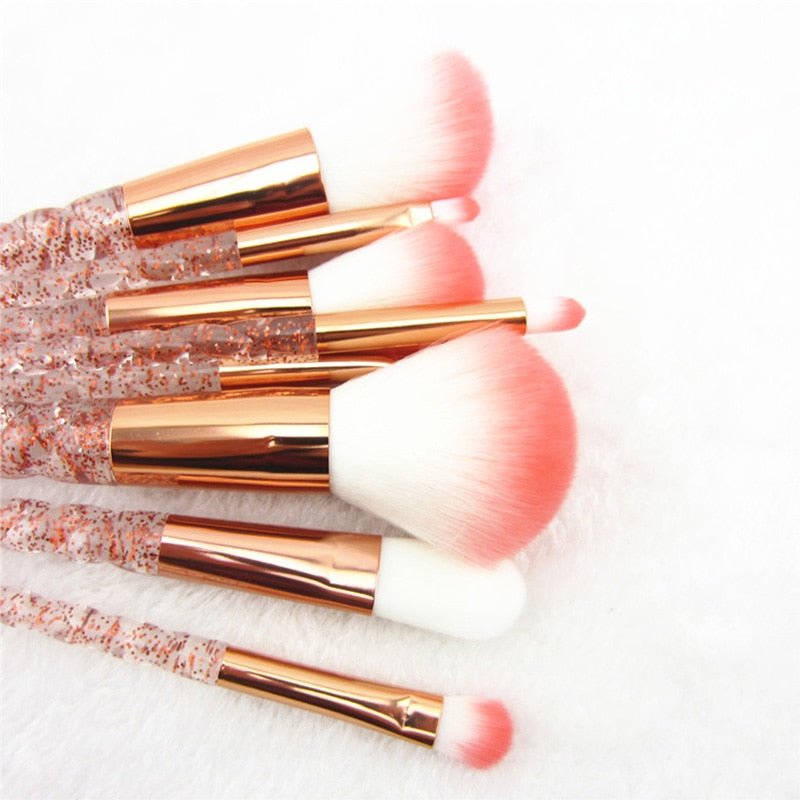 Glitter Diamond Makeup Brushes Set 8pcs - Pride Fire - 11295_1ZVMKDJ -