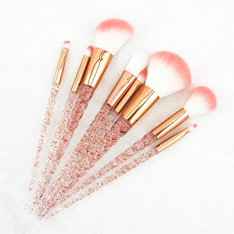 Glitter Diamond Makeup Brushes Set 8pcs - Pride Fire - 11295_1ZVMKDJ -