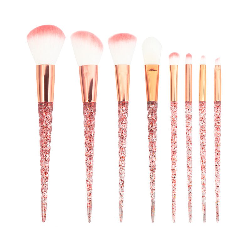 Glitter Diamond Makeup Brushes Set 8pcs - Pride Fire - 11295_1ZVMKDJ -