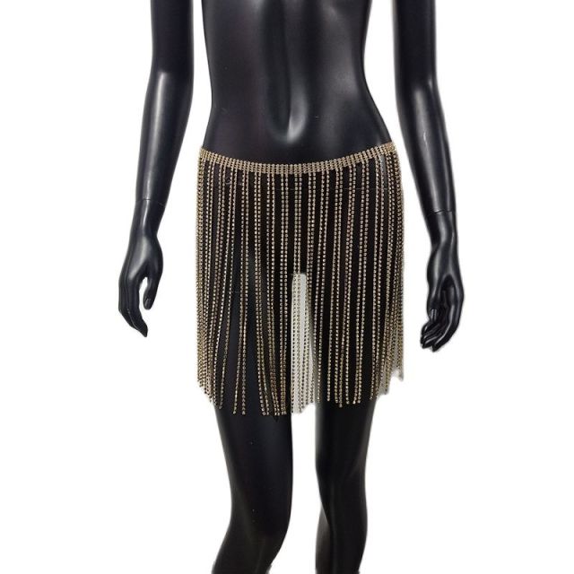 Glitter Long Tassel Mini Skirts - Pride Fire - 657463_3FDEUNM -