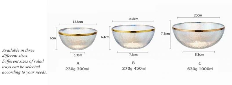 Gold Rimmed Salad Bowl - Pride Fire - 14921_TSZIJLB - Salad Bowl