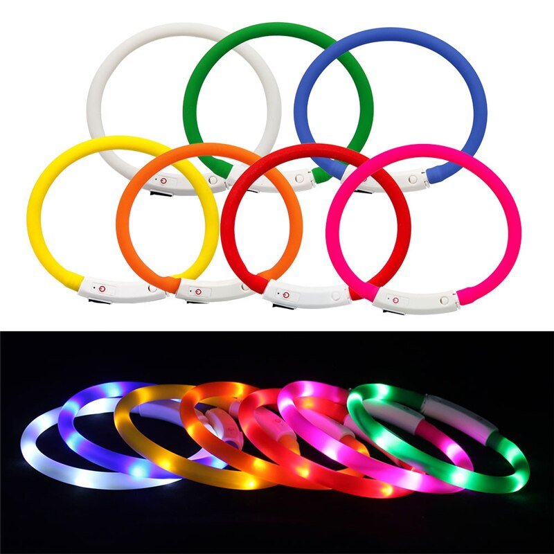 LED Dog or Cat Collar USB re-chargable - Pride Fire - 22056_KMYYRJG -