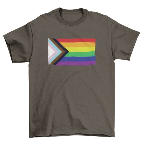 LGTBQ Pride Flag T-shirt - Pride Fire - VX215986UNGT1M2XL - T-shirts