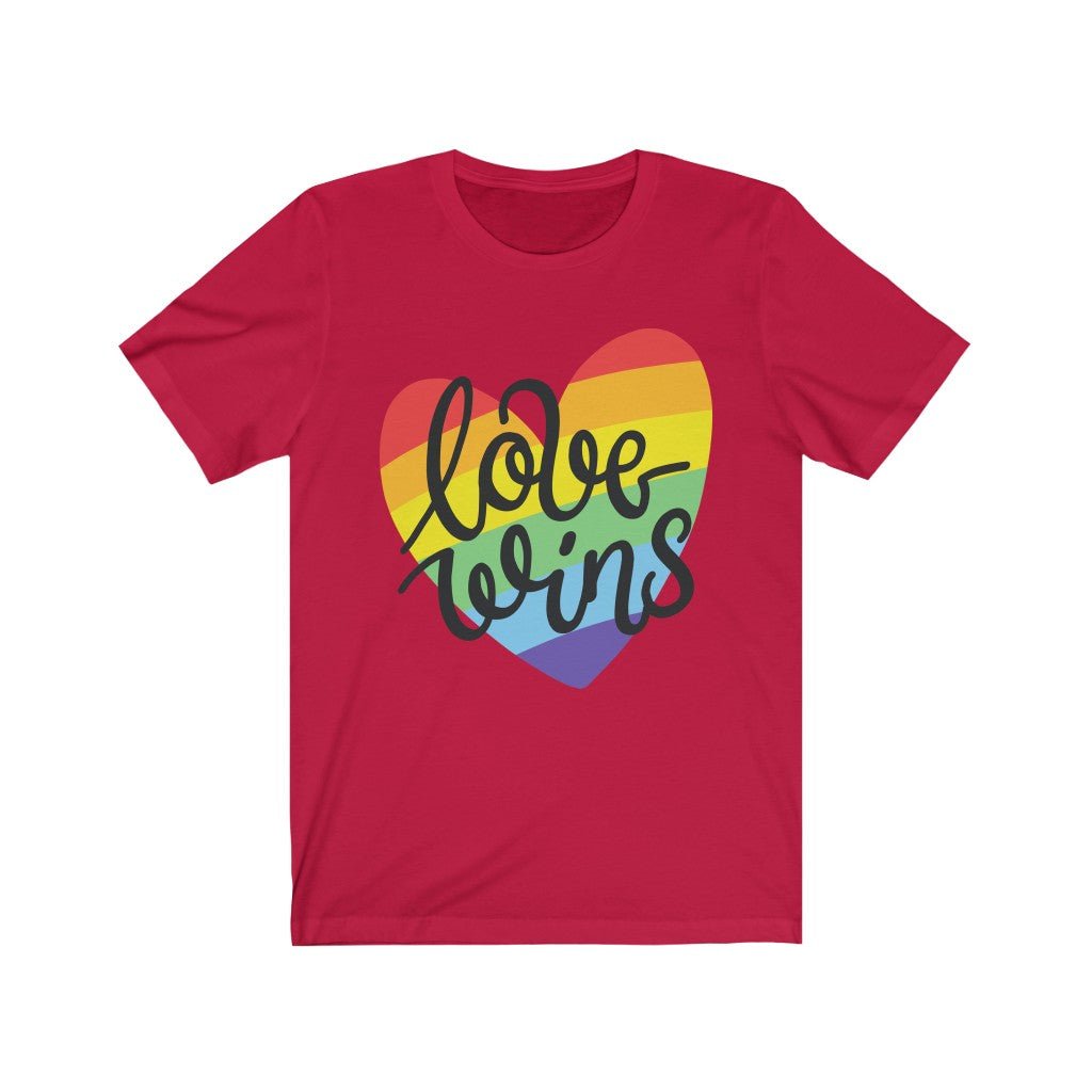 Love Wins Rainbow Heart t-shirt - Pride Fire - 796843821 - T-shirts