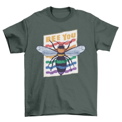 Pride Bee You Quote T-shirt - Pride Fire - VX187870UNGT2F2XL - T-shirts