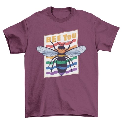 Pride Bee You Quote T-shirt - Pride Fire - VX187870UNGT5R2XL - T-shirts