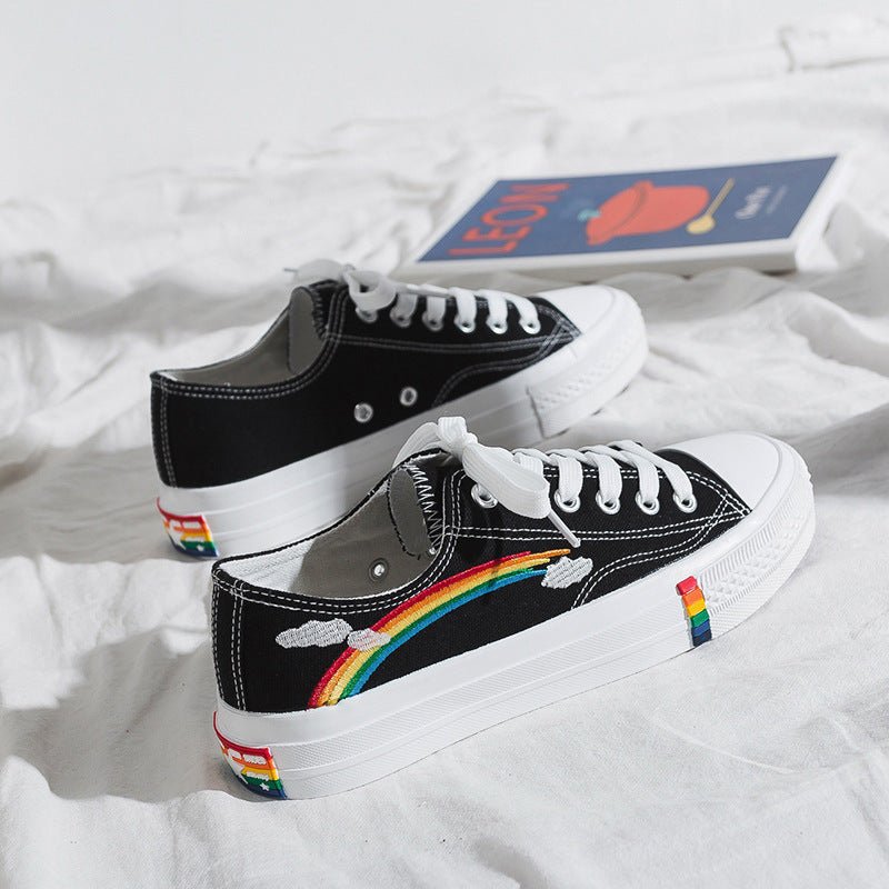 Pride Canvas Sneakers - Pride Fire - CJBHNSNS19678-Black-35 -