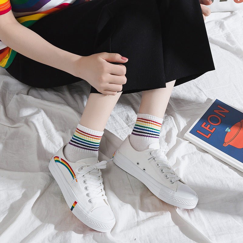 Pride Canvas Sneakers - Pride Fire - CJBHNSNS19678-Black-40 -