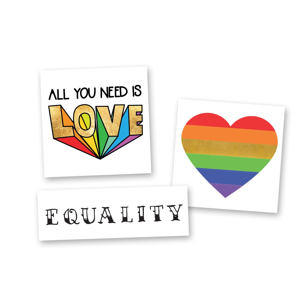 Pride Temporary Tattoos - Pride Fire - ZGOLD- PRIDE MINI VS - Festivals & Parties