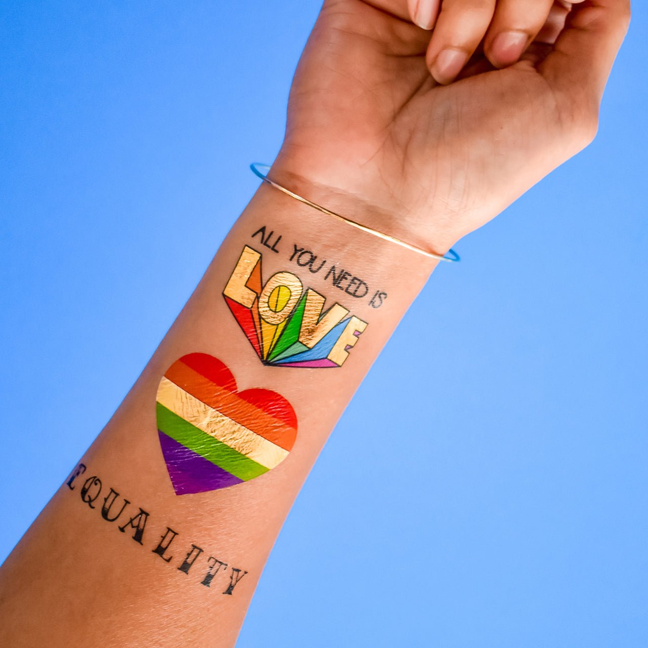 Pride Temporary Tattoos - Pride Fire - ZGOLD- PRIDE MINI VS - Festivals & Parties