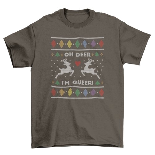 Queer Ugly Christmas t-shirt - Pride Fire - VX279684UNGT1M2XL - T-shirts