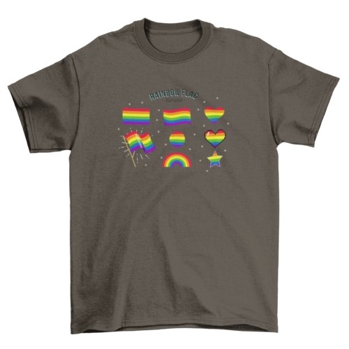 Rainbow Flag Elements Collection t-shirt - Pride Fire - VX151462UNGT1M2XL - T-shirts