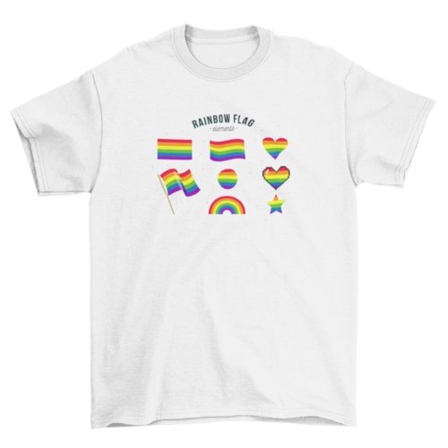 Rainbow Flag Elements Collection t-shirt - Pride Fire - VX151462UNGT1W2XL - T-shirts