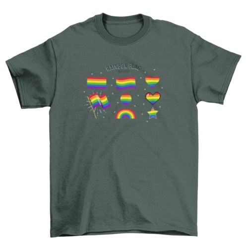 Rainbow Flag Elements Collection t-shirt - Pride Fire - VX151462UNGT2F2XL - T-shirts