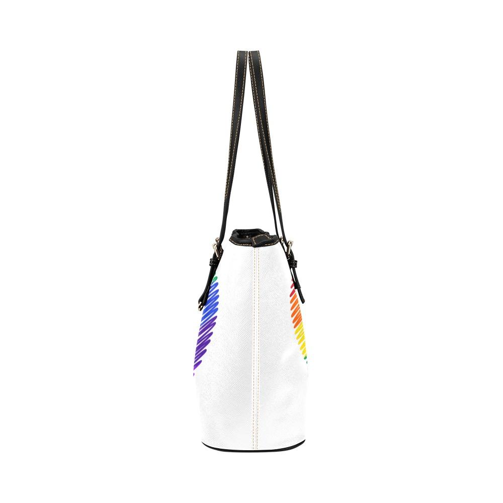 Rainbow Heart Tote - White - Pride Fire - D5807563 - Handbags