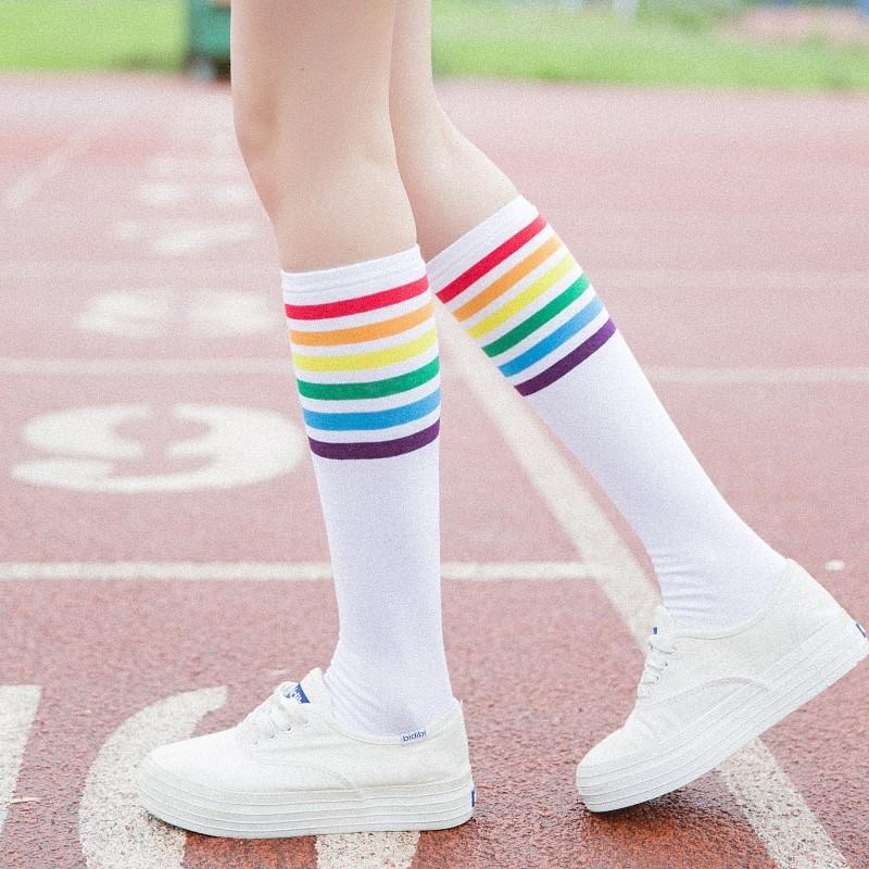 Rainbow Long Socks - Pride Fire - 5887_EWSIOKO -