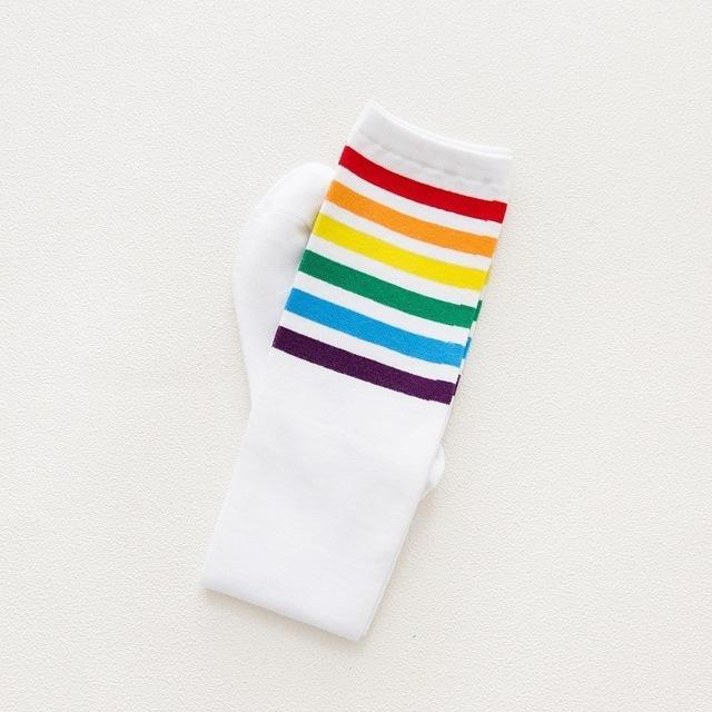 Rainbow Long Socks - Pride Fire - 5887_EWSIOKO -