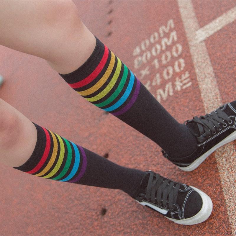 Rainbow Long Socks - Pride Fire - 5887_EWSIOKO -