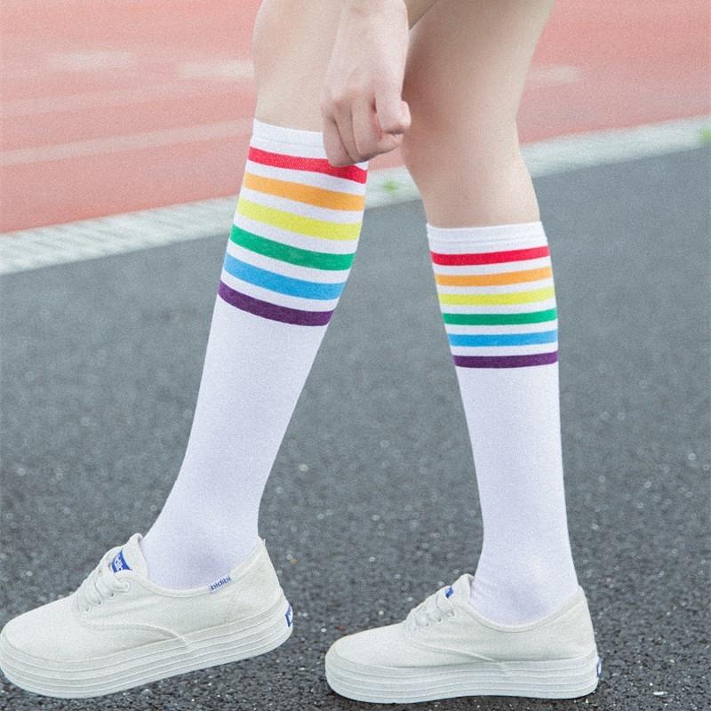 Rainbow Long Socks - Pride Fire - 5887_EWSIOKO -