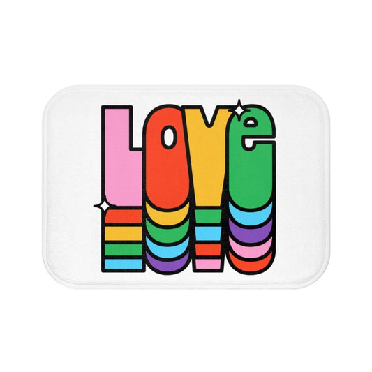 Rainbow Love Bath Mat - Pride Fire - 2105525933 - Bathroom