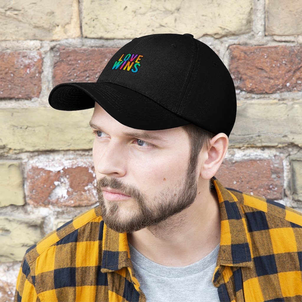 Rainbow Love Wins Unisex Twill Cap - Pride Fire - 2785201621 - Men's Clothing